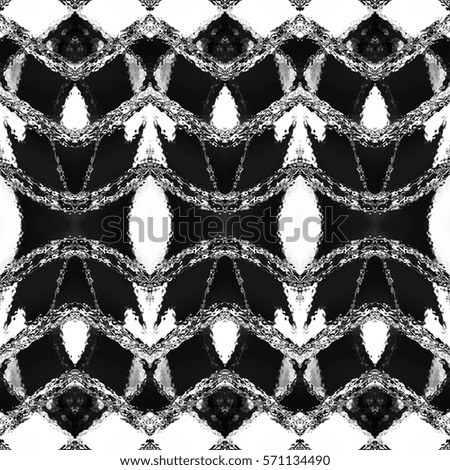 Black and white square abstract pattern for textile, ceramic tiles and designs. Aspect ratio 1:1