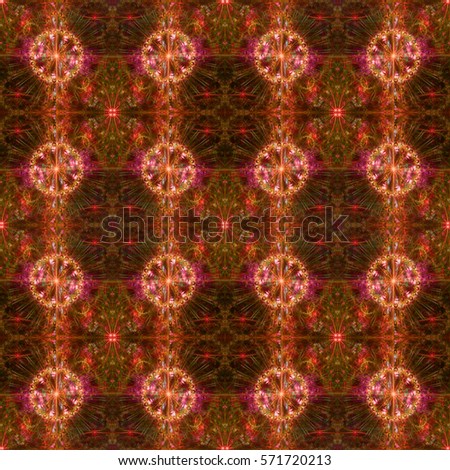 Abstract seamless pattern with detailed intricate futuristic star-like crazy decorative texture in a grid, ideal for any kind of fabric,print or any other creative use, in shining colors