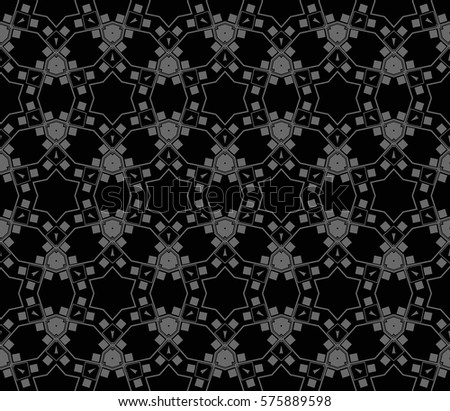 Modern stylish texture. Repeating abstract background with chaotic strokes.Vector monochrome seamless pattern