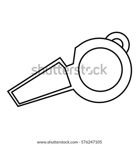 Whistle of referee icon. Outline illustration of whistle of referee  icon for web