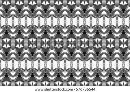 Seamless melting black and white symmetrical rectangle artistic horizontal pattern for textile, ceramic tiles and backgrounds. Aspect ratio 3:2