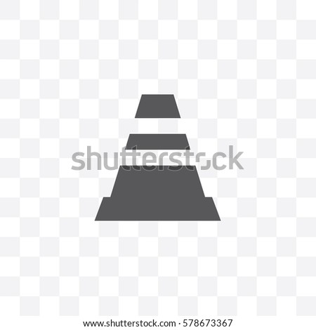 An Illustrated Icon Isolated on a Background - Traffic Cone
