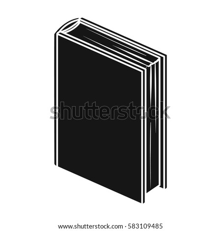 Purple standing book icon in black style isolated on white background. Books symbol stock vector illustration.