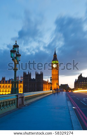 Big Ben at night, London, UK