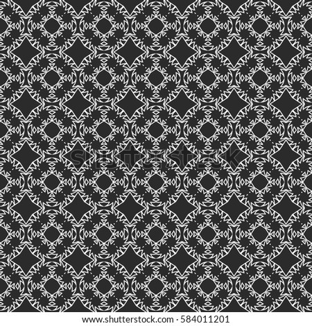 square background with seamless geometric pattern. ethnic ornament. raster copy illustration. for decor, fabric, print, wallpaper