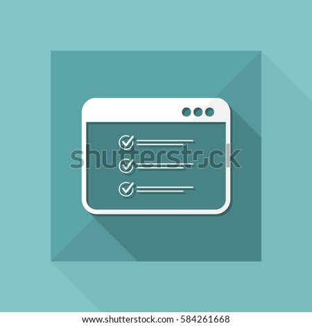Checklist digital document - Vector icon for computer website or application