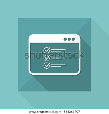 Checklist digital document - Vector icon for computer website or application