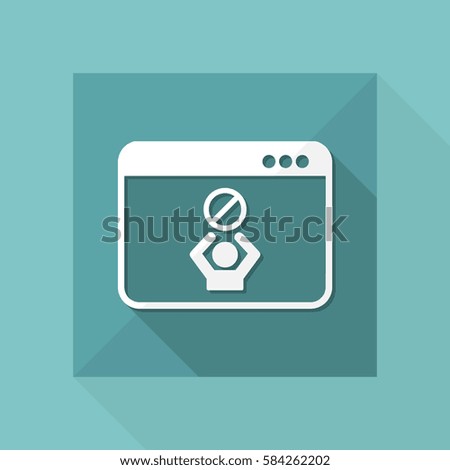 Prohibited page - Vector icon for computer website or application