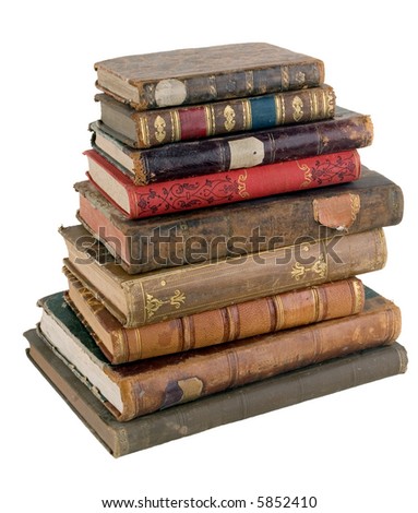 The ancient books on a light background