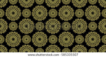 Mandala design, raster. Seamless pattern with mandalas. Move the image to the side and get a seamless texture. Good for fabric, wallpaper, background, backdrop, surface decoration and more 