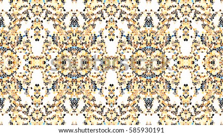 Mosaic colorful artistic horizontal pattern for textile, design and backgrounds