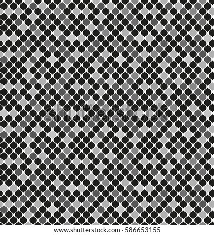 Seamless pattern. Geometric Vector illustration. Repeating background. Black and White