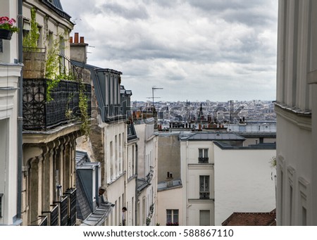 View from the hill of Montmartre, Paris. 