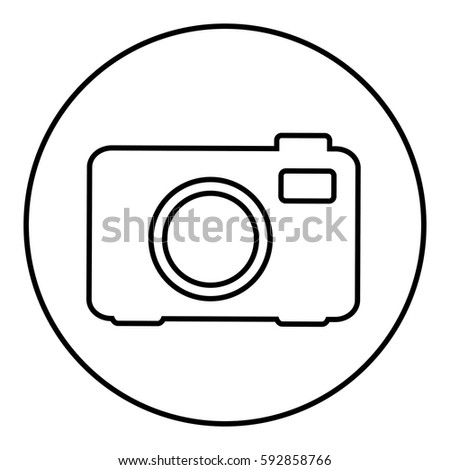 figure emblem sticker camera icon, vector illustraction design