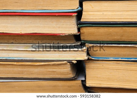Stack of old books. Books background