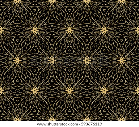 seamless ornamental pattern. Floral geometric style. Vector illustration. For interior design, fabric print, page fill, wallpaper, textile