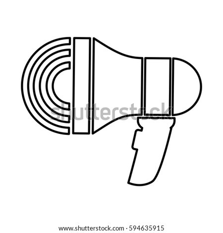megaphone silhouette isolated icon