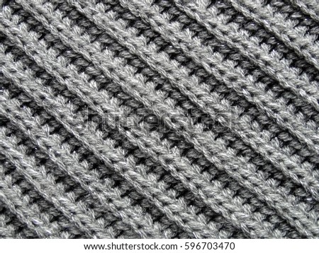 Knitting wool texture closeup photo background.