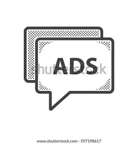bubble talk Dotted Advertisement icon