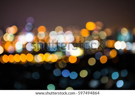 Blurred of Night city-scape,Bankkok thailand 