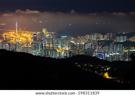 Night, Tsing Yi Island & Tsuen Wan, New Territories, Hong Kong