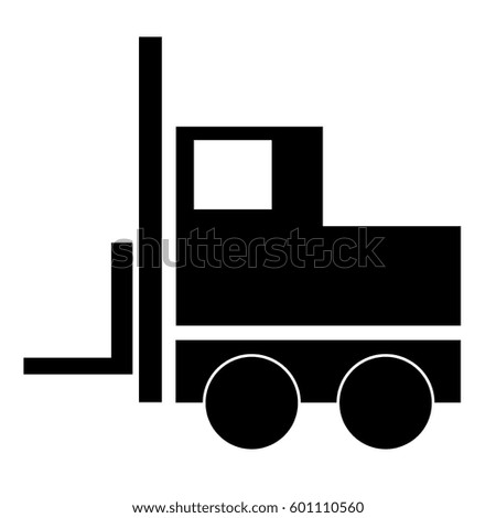 Loader isolated vector of construction machinery. 