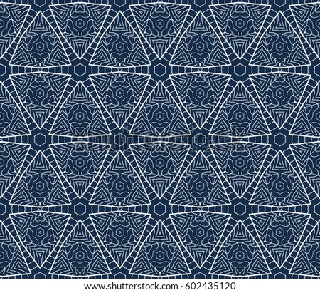 romantic geometric floral seamless pattern. Vector illustration. For modern interior design, fashion textile print, wallpaper, decor panel