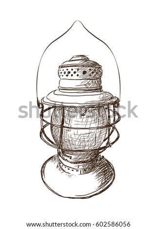 Sketch of lamp in vector illustration.
