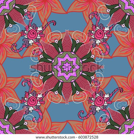Seamless exotic pattern with many tropical flowers. Blooming jungle. Motley illustration.