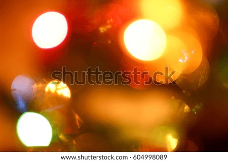 Colorful Christmas tree lights bokeh background
