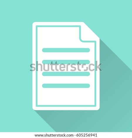 Document vector icon. Illustration isolated for graphic and web design.