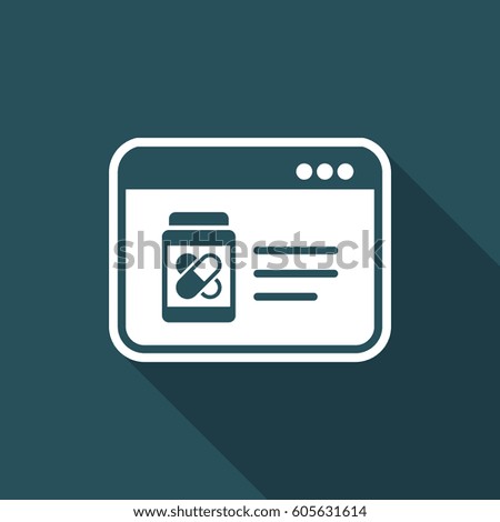 Online drugstore - Vector flat icon