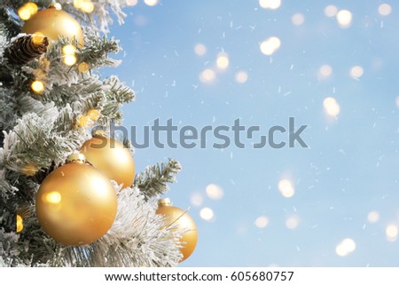 Christmas tree, holiday background