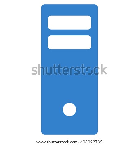 Server Mainframe vector icon. Flat cobalt symbol. Pictogram is isolated on a white background. Designed for web and software interfaces.
