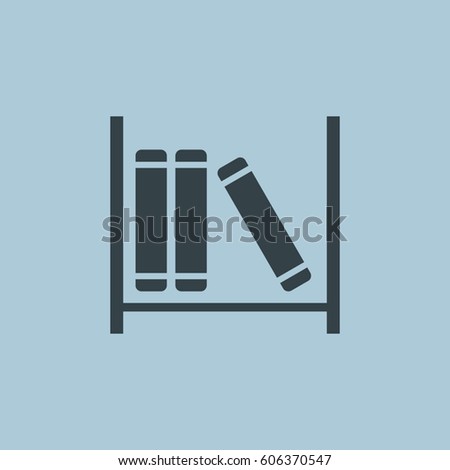 bookshelf icon vector