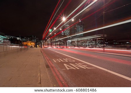 Bus lane sky line london