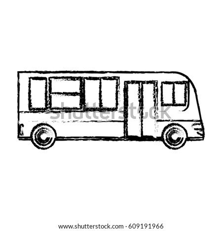 bus public transport vehicle sketch