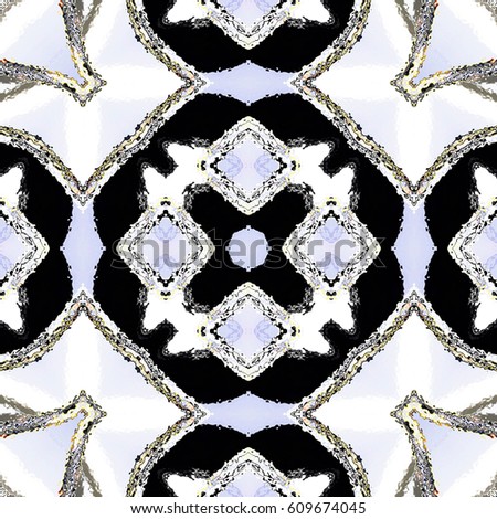 Melting colorful symmetrical pattern for textile, ceramic tiles and backgrounds