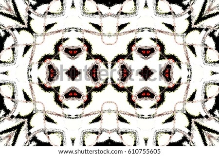 Colorful symmetrical horizontal pattern for textile, tiles and design