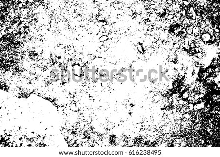 Old rustic vector texture in black and white palette. Distressed texture with dust and noise. Weathered asphalt surface. Aged and scratched surface monochrome overlay for vintage effect. Grit trace