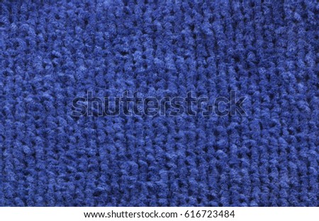 Knitted blue linen, background