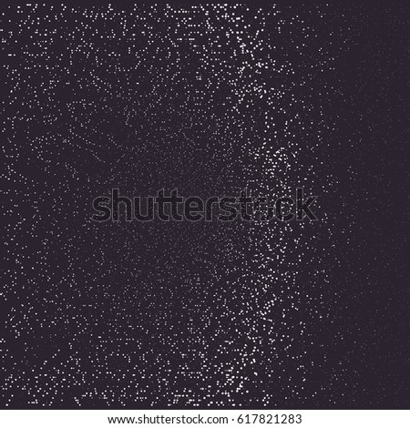 Abstract dotted pattern. White spots against a dark background. Starway, cluster or galaxy vector image