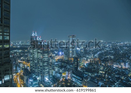 View from the Tokyo Metropolitan Building at night