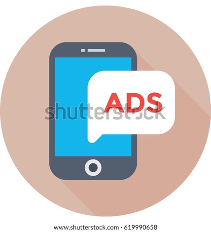 Mobile Ad Vector Icon 