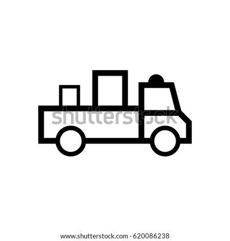 Truck line icon illustration isolated vector sign symbol