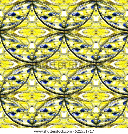 Colorful symmetrical seamless pattern for textile, ceramic tiles and design