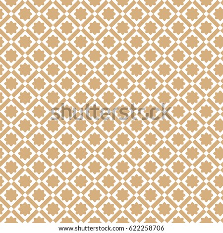 Golden flower star stripes seamless vector pattern. Endless vector texture for wallpaper, wrapping paper, background, surface texture, pattern fill
