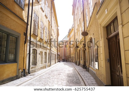 Streets in Old Town of Stockholm
