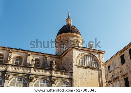 Cathedral of the Assumption of the Virgin Mary in the old town of Dubrovnik, Croatia
