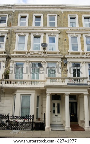 The great Indian leader Mahatma Gandhi (1869 - 1948) lived in this house in the Baron's Court, Kensington district of London while he was a law student in the 1880's.